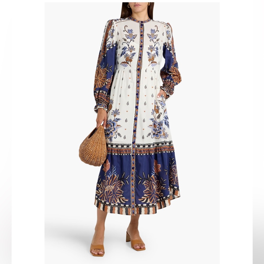FARM RIO Ainika Long Sleeve Maxi Dress